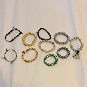 Elegant Beaded Bracelet Set - Multicolor